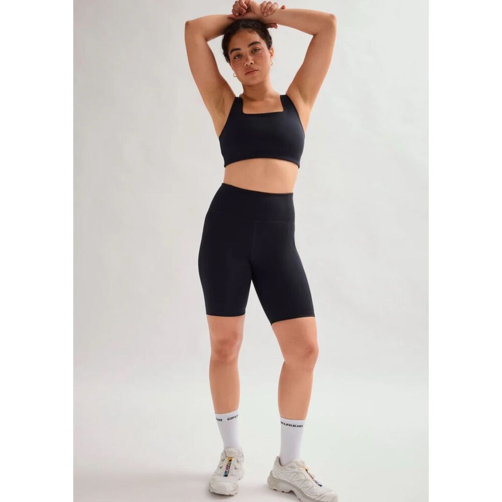 Girlfriend Collective Black High-Rise Bike Short size medium m8